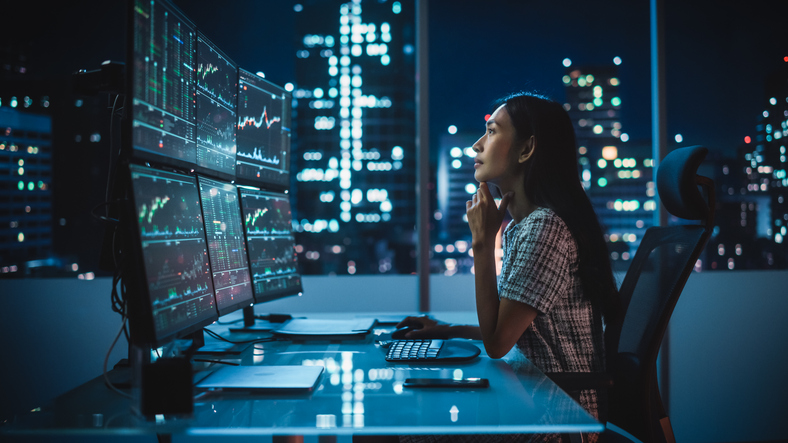 A woman considering whether she has enough money saved to retire early.